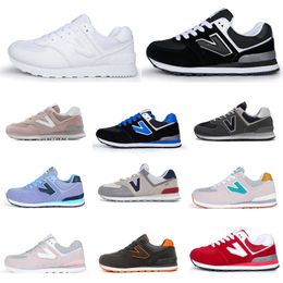 Diseñadores New Blances 574 Hombres Mujeres zapatos Travel Lace-up White Grey Fashion Lady Flat Running Trainers Letras Hombre Mujer Plataforma Men Sneakers Tamaño 36-45
