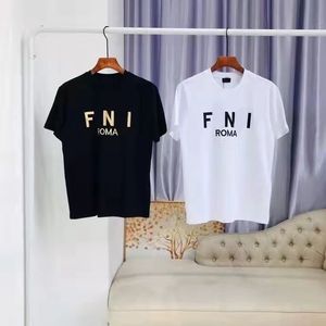 Designers Nouveaux hommes T-shirt Lettre classique Imprimer Femmes manches courtes Street Loose Casual Chemise 100% pur coton Mode Noir et blanc de haute qualité Damas Taille S-4XL