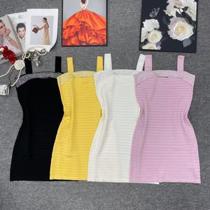 Ontwerpers Nieuwe sexy line-neck uitgehold jurk vrouwelijke zomer fanny pack hip slip rok hoge kwaliteit rok