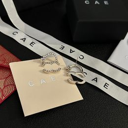 Ontwerpers Nieuwe zilveren oorbellen Hoogwaardige sieraden Boetiek oorbellen Modieuze charmante meisjesoorbellen met doos Verjaardagsfeestje