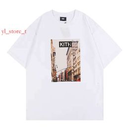 Diseñadores de gran tamaño Kith Tokyo Shibuya Box T Shirt Men Mujeres Camiseta de letra de alta calidad Camiseta de gran tamaño Atleisure Camiseta de lujo 64