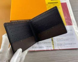 Ontwerpers Parijs geruite stijl High-end Herenportemonnee Creditcardhouder Portemonnee Heren Portefeuilles Luxe portefeuille Handtassen Portemonnees Met volgorde en doos