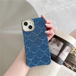 Designers Phone Cases pour iPhone 14 Pro Max Fashion Canvas 12 13promax Phone Case Femmes Luxe Gold Frame Phonecase Housse de protection g-5