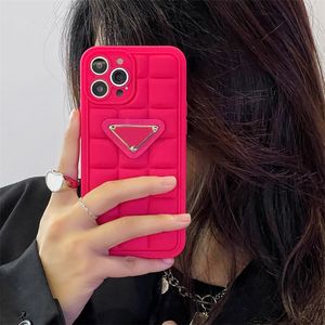 Designers Phone Cases Coques antichoc pour IPhone 11 12 Pro Promax 12 Mini Xr X / xs 7p 8p Triangle Check Cover Anti-fall Case