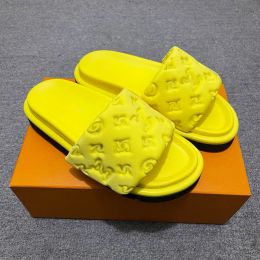 Diseñadores Mulas de almohada de la piscina Sandalias de mujeres Sandalias Sunset Sunset Comfort Mules Correa delantera acolchada zapatillas de estilo fácil de usar