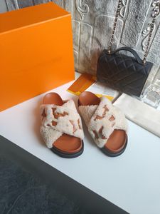 Designers Pool Oreiller Mules Femmes Sandales Sunset Paseo Flat Comfort Mules Lettres Fleurs Pantoufles Florales Slides Fury Lamb Slide Warm Mule Taille 35-41