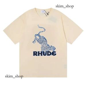 Designers Rhude Broderie Mens RH T-shirts pour été Hommes Tops Lettre Polos Chemise Femmes T-shirts Vêtements À Manches Courtes Grand Plus Siz 851