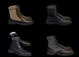 Designers Boots de combat rockoko pour les femmes à la cheville Martin Boots en cuir tricot bottes de motard