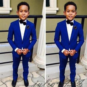 Ontwerpers Royal Blue Children Suits voor feest gelegenheid 2Pieces Boy Wedding Set Set kinderkledingpakken Blazers BL270S