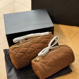 Designers Sades matelassé en daim mini sac à main tubulaire femme Chain Bag Le portefeuille de sac à bandoulière unique
