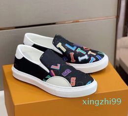 Designers Shoe Ollie Sneakers Suede Calf Leather Skate Shoes Textile flower Printed Transparent Rubber