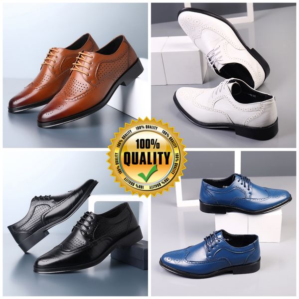 Zapatos de diseñadores Zapatos formales de diseñador Zapatos casuales para hombre Negro Azul Blanco Zapatos de cuero Punta puntiaguda Fiestas Traje de banquete Tacones de negocios para hombres EUR 38-47