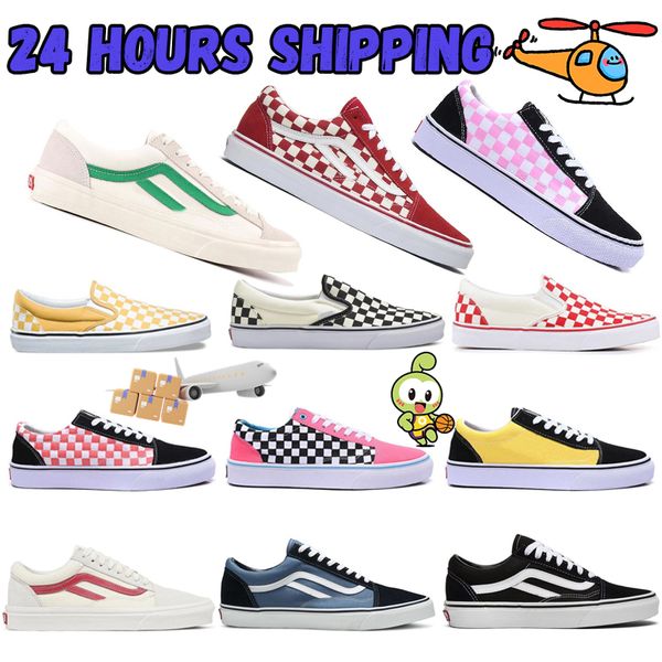 Zapatos de diseñador Old Skool Zapatos de lona casuales Triples Negro Blanco Alto Bajo Resbalón en para hombre para mujer Caminar Correr Transpirable Moda Al aire libre Zapato de skate