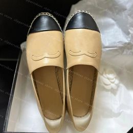 Ontwerpers schoenen dames platte schoenen Espadrilles luxe echt leer dames strand halve pantoffels Slingbacks dames loafers luxe vissersschoen met dop teen