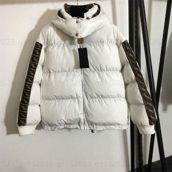 Diseñadores Downs Downs Puffer Chaqueta Chaqueta de invierno Carta para mujer Cinta Patchwork Chaquetas de algodón con capucha Chaquetas reversibles Mujeres Track Casual Down Designer Coat