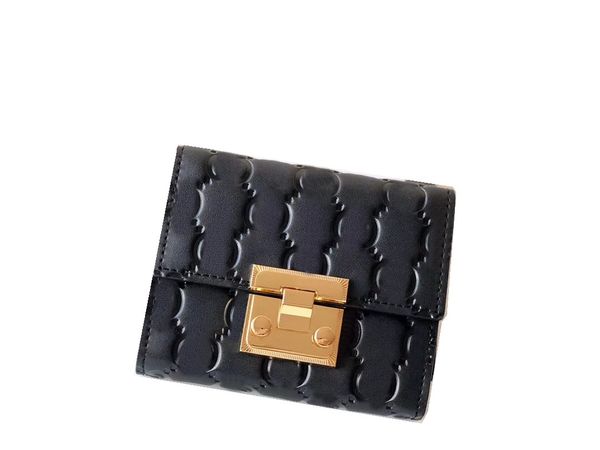 Diseñadores carteras cortas bolso para mujer caja de tarjeta billetera niñas titulares de tarjetas de moda monedero plegable bolsas de dinero 455658