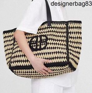 Ontwerpers schoudertassen grote capaciteit draagtas stro geweven strand anines winkelen AB letters bakken outdoor zwervers mode dames handtas