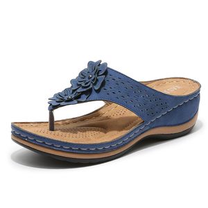 Designers Slippers Sandal glissades femmes hommes plage d'été bas talon bas voile bleu profond dentelle brune blanche sandale noire sandale taille 36-42