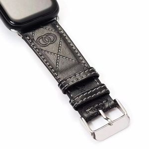 Designers Smart Watch Band Straps for Apple Watch Series 8 7 5 6 9 3 4 SE Bands iWatch Bands 40 41 42 44 45 49 mm PU Leather Embossing C Pattern Bands Armband Watchbands 2CC