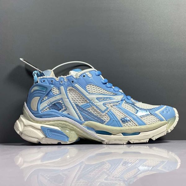 Designer Turnschuhe Männer Plattform Tracks Runners 7.0 Transmit Sense Retro Trainer Runner Rice Pla Tinum Outdoor Casual Schuhe mit Box NO471