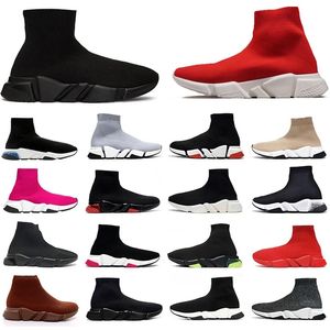 Designers chaussettes chaussures pour hommes femmes dhgates blanc noir rouge slip-on semelle transparente chaussettes jaune néon baskets de coureur de vitesse tissu extensible baskets de vitesse décontractées 36-45 chaud
