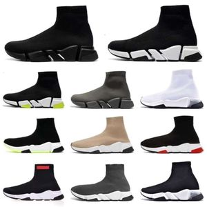 Designers Speeds 2.0 V2 Chaussures Sneaker Hommes Femmes Tripler Paris Chaussettes Bottes Noir Blanc Bleu Lumière Ruby Graffiti Vintage Marque Baskets De Luxe Baskets