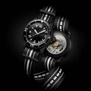 Designers Sports Automatic Mechanical Men's Watches Bio Ceramic BP United Five Oceans Watch Transparent Back Luminal World Time Mens Quartz Watch