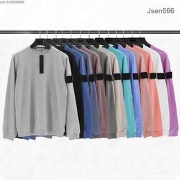 Designers Stones Hoodie Klassiek Badge-mouwen Shirt met lange onderkant Mannen en vrouwen Koppels Los eenvoudig katoen Veelzijdige top Trui Stones Island Jacket Cp Comapny CPJ8