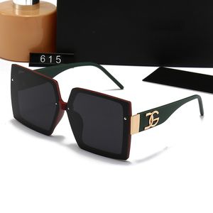 Diseñadores gafas de sol moda lujo Sunglass resistente a los rayos UV para mujeres hombres anteojos carta Estilo Beach sombreado gafas con caja muy buena 5 colores