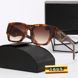 Designers lunettes de soleil luxe lunettes classiques tête d'impression léopard lunettes de mode marque bleu marine noir coffret cadeau lunettes de soleil pour femmes hommes modèles unisexes voyage plage GO