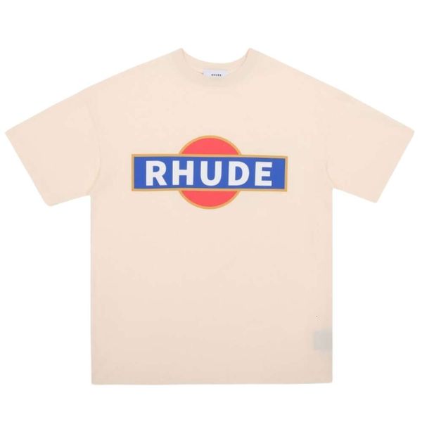 Designers T-shirts Top Qualité Summer Rhude T-shirt décontracté pour hommes Top Luxury Monogram Chemise imprimée et tendance de skateboard à manches courtes pour femmes