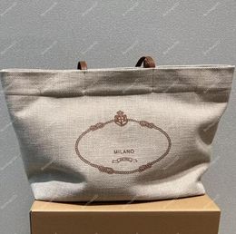 Designers fourre-tout sac coton fourre-tout femmes sac à main dame sac à provisions toile avec garniture et poignée en cuir véritable véritable