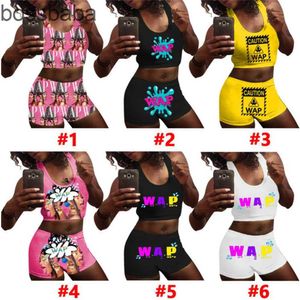 Ontwerpers Tracksuits Women Twee stukken Yogabroek Sexy Slim letters Gedrukte vest shorts Set Ladies Fashion Outfits Sportwear Hot Pants 811