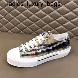 Designers Vintage Imprimer Check Sneakers Striped Chores Flats Shoe