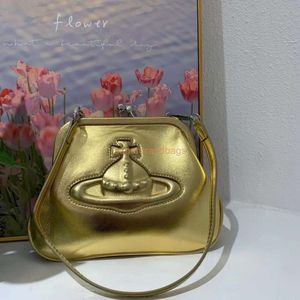 Ontwerpers Vivienne Bag Netizen Empress Dowager Saturn Embosed clip Tas onderarm tas vrije tijd kleine ketting handheld damestas