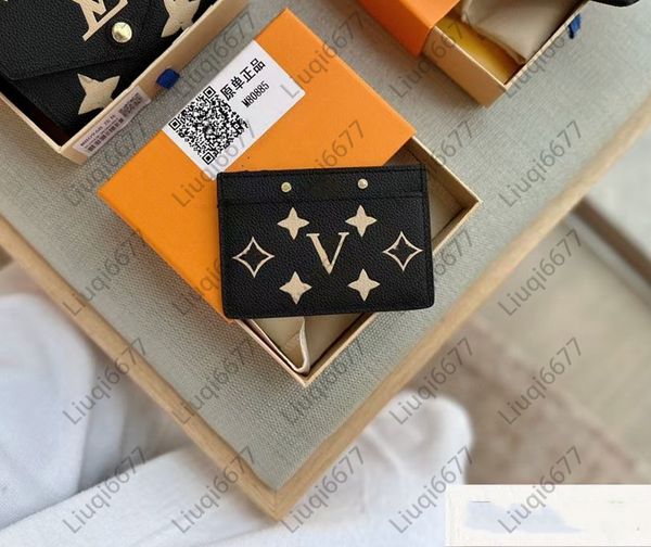 Designers Wallet Femmes Porte-cartes en cuir de vachette véritable Porte-monnaie Portefeuilles Poche Fermeture à glissière simple Porte-clés Porte-cartes d'argent Pièces de monnaie Hommes Porte-monnaie avec boîte d'origine