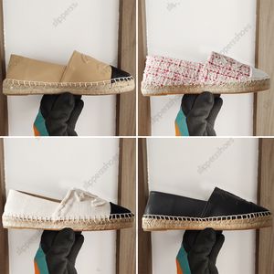 Ontwerpers Dames Casual Platte Schoenen Espadrilles Strand Half Slippers Zomer Luxe Frankrijk Merk Echt Leer Dames Loafers Luxe Cap Teen Visser Canvas Schoen