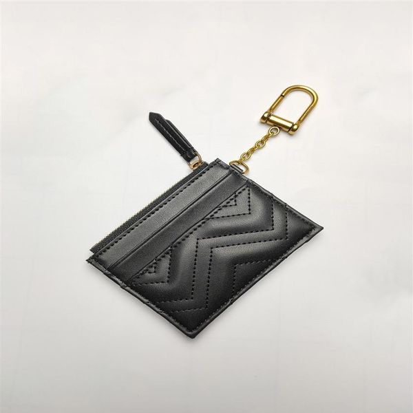Designers Femmes Porte-clés Porte-clés Portefeuille 627064 Slim Design Chaîne de poche à glissière avec crochet 4 emplacements pour cartes de crédit et 1 zippé Coi311k