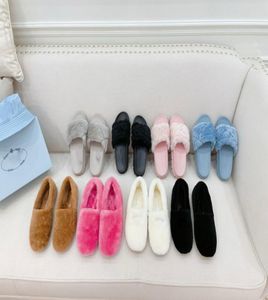 Designers Femmes Slippers Slide en laine Hiver Y