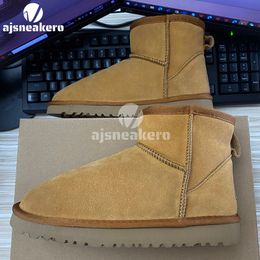 Diseñadores mujer botas de nieve triples botas de diseñador de lujo negro GS 5854 2 cm púrpura rosa gris moda clásico tobillo bota corta para mujer damas