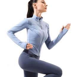 Ontwerpers vrouwen yoga pak herfst en winter top lange mouwen dames staande nek strakke vingertoppen fitness snel drogen hardlopen running