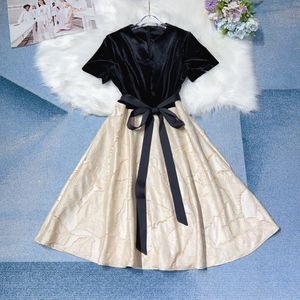 Ontwerpers Dames Senior Slimming Dress Spring en Summer Sfeer Sense niche design sense top jurk causale kleding zomer modejurk e1vu#