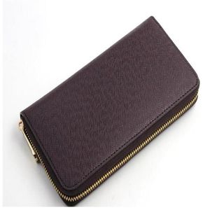 Ontwerpers Zipper Wallet Soft Leather Mens Dames Dames iconische textureerde mode Lange Zipper Wallets Coin Portemonentje Holder188i