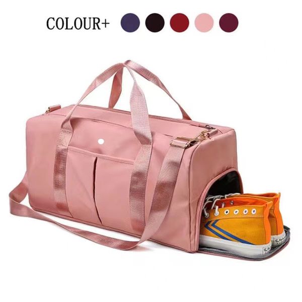 Designersluxury lulul Bolsa de viaje Bolsa de fitness deportiva Separación húmeda en seco Entrenamiento de cuerpo cruzado Gran capacidad de almacenamiento de natación a prueba de agua Bolsas de lona