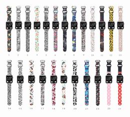 Ontwerper zachte siliconen band band leuke cartoon voor Apple Watch Series 7 6 2 3 4 5 iWatch 45 mm 41 mm 38 mm 42 mm 40 mm 44 mm polsband designerZ5BHZ5BH