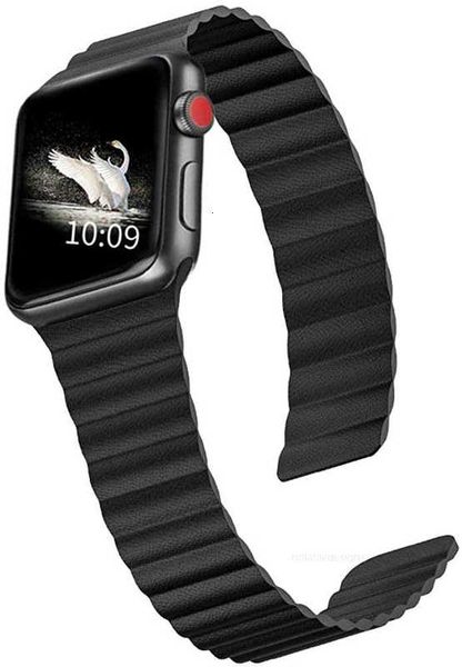 Bracelet de créateur pour Apple Watch Series 7 6 5 4, bracelet en cuir de 41 mm, 45 mm, 40 mm, 44 mm, bracelet à boucle réglable avec fermeture magnétique forte designer5QJZ5QJZ