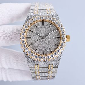 DesignHandmade Diamonds Watch Automatische mechanische herenhorloges 42 mm met diamanten bezaaid staal 904L saffier Dameshorloges Montre de Luxe