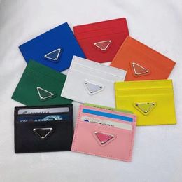 Designmer Card Bag Women's P Home Wallet Omgekeerde driehoek Standaard Designer Leather Leather Men's Wallets Hoge verschijningsniveau Motorvoertuig Driving License Set houders