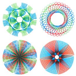 Conçoit des roues de vitesses de verrouillage, dessiner des jouets éducatifs nouveaux spirographies deluxe de conception de conception de tin-traction dessin spiral
