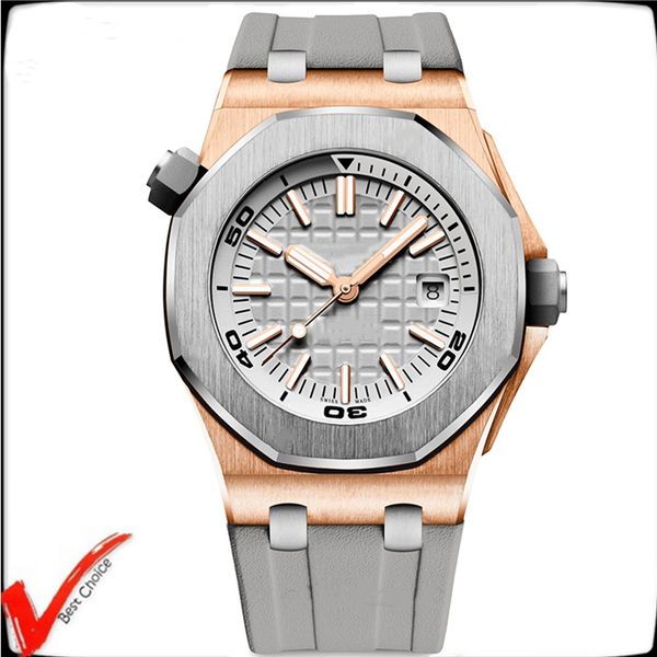 DesignTop Reloj mecánico automático para hombres Lupa grande Goma Deporte Zafiro Cierre sólido Presidente Relojes para hombre Relojes de pulsera Buiness masculino u1